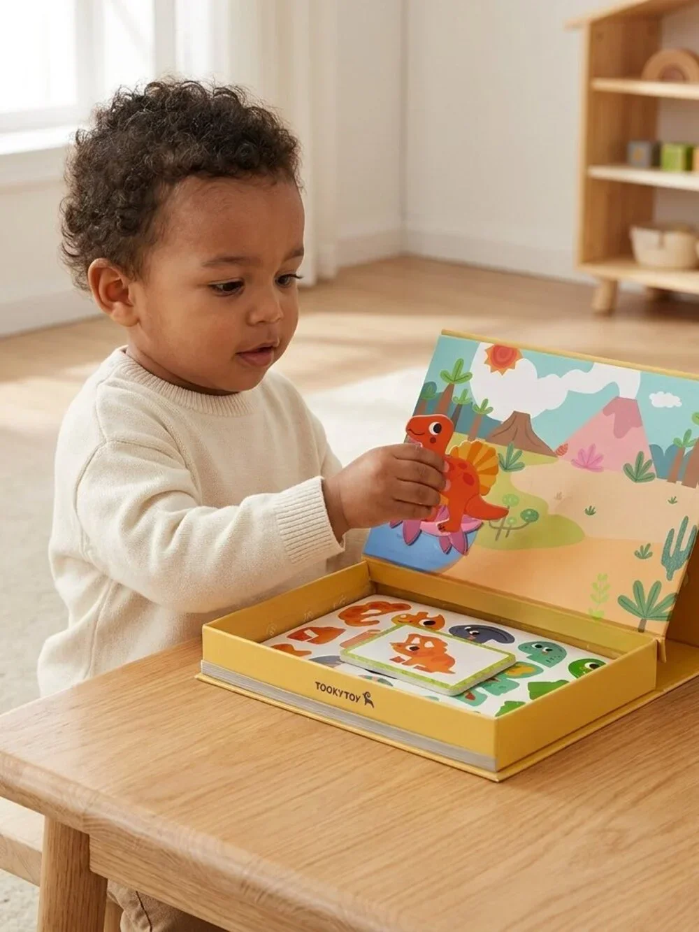 NEW Montessori Magnetic Dinosaur Puzzle Learning Game STEM Travel Toy Kids